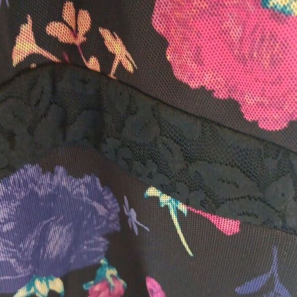 NWT. Torrid x Betsey Johnson Black Floral Dress.Dark Floral,Whimsigoth,Cocktail. - Picture 9 of 14